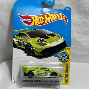 Hot Wheels Lamborghini Huracán LP 620-2 Super Trofeo Green. 319/365